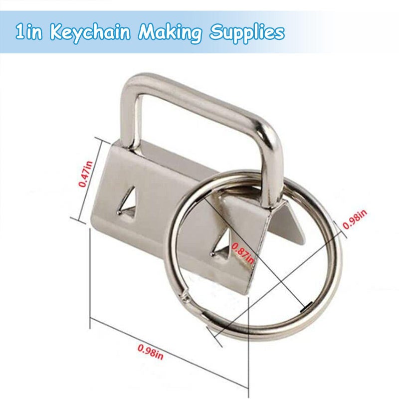 GDFYMI Key Fob Hardware  40Pcs 1 Inch Keychain Hardware Set with Split Ring for Wristlet  Key Lanyard  Keychain Making Kit Crafts DIY Supplies for Gifts (4 Colors) - Image 3